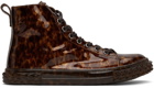 Giuseppe Zanotti Brown Shredder High Sneakers