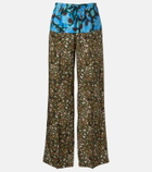Dries Van Noten Printed wide-leg pants