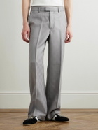SECOND / LAYER - Primo Straight-Leg Checked Wool Trousers - Gray
