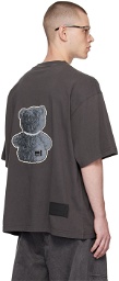 We11done Gray Pearl Necklace T-Shirt