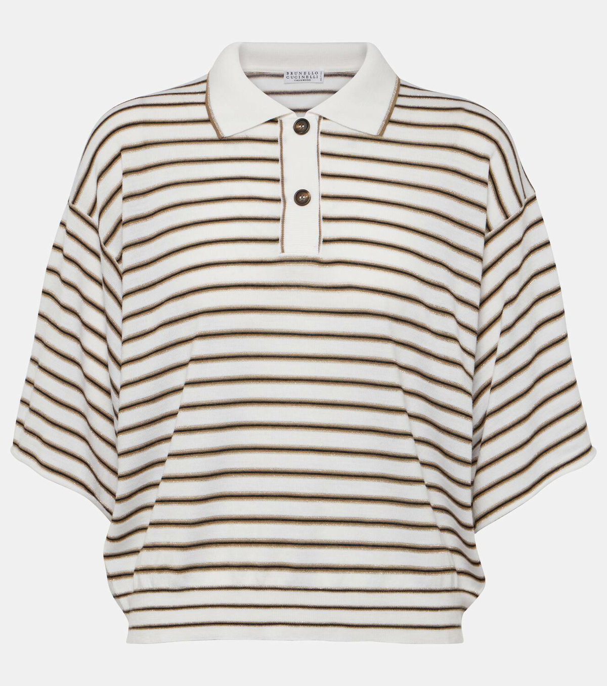 Brunello Cucinelli ストライプポロシャツ Brunello Cucinelli ストライプポロシャツ Brunello Cucinelli Striped