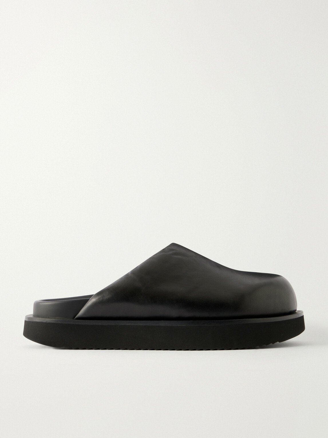 Rick Owens - Padded Leather Platform Mules - Black
