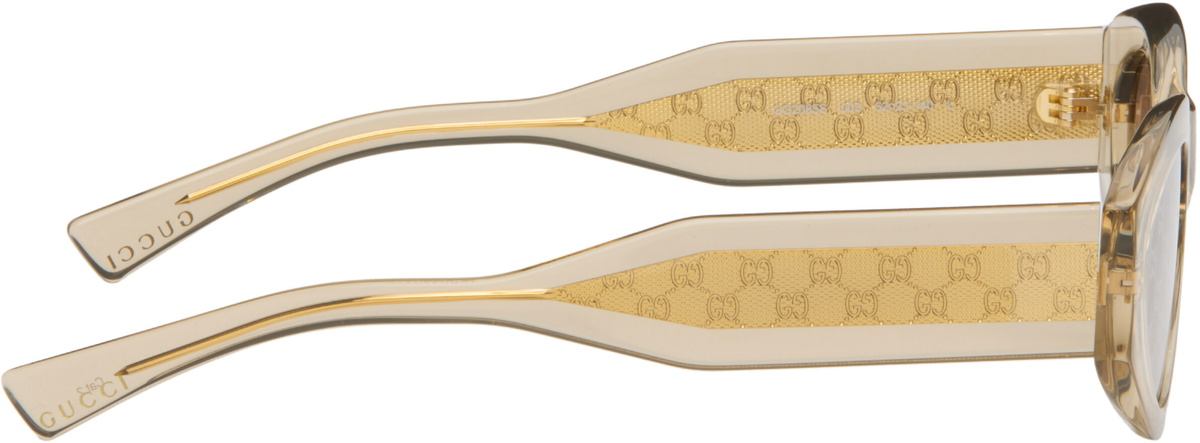 Gucci Yellow Monogram Wirecore Sunglasses