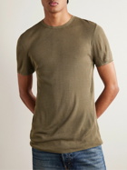 Nili Lotan - Griffen Slim-Fit Ribbed Silk T-Shirt - Green