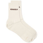 Adanola Women's Tonal Logo Sock - END. Exclusive in Cream