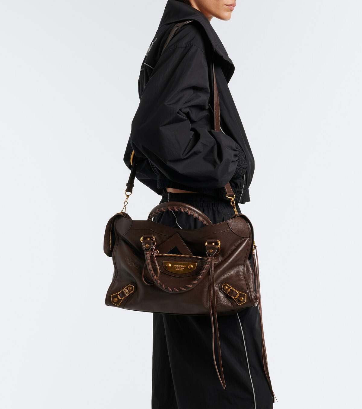 Balenciaga Le City Uptown Medium leather top-handle bag