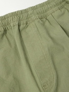 Folk - Straight-Leg Pleated Stretch Cotton-Ripstop Trousers - Green