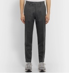 Sandro - Grey Tapered Wool-Flannel Trousers - Gray