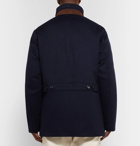 Loro Piana - Winter Voyage Suede-Trimmed Storm System Baby Cashmere Field Jacket - Blue