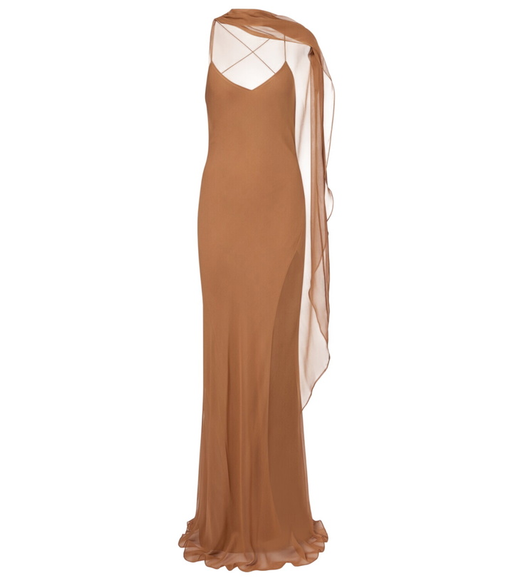 Photo: The Sei Caped silk satin gown