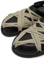 Rick Owens Mega Lace Leather Mules Black