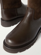 Loro Piana - Suilven Walk Shearling-Lined Suede and Leather Boots - Brown