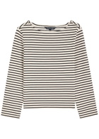 Veronica Beard Hovey Striped Knit top White And Black