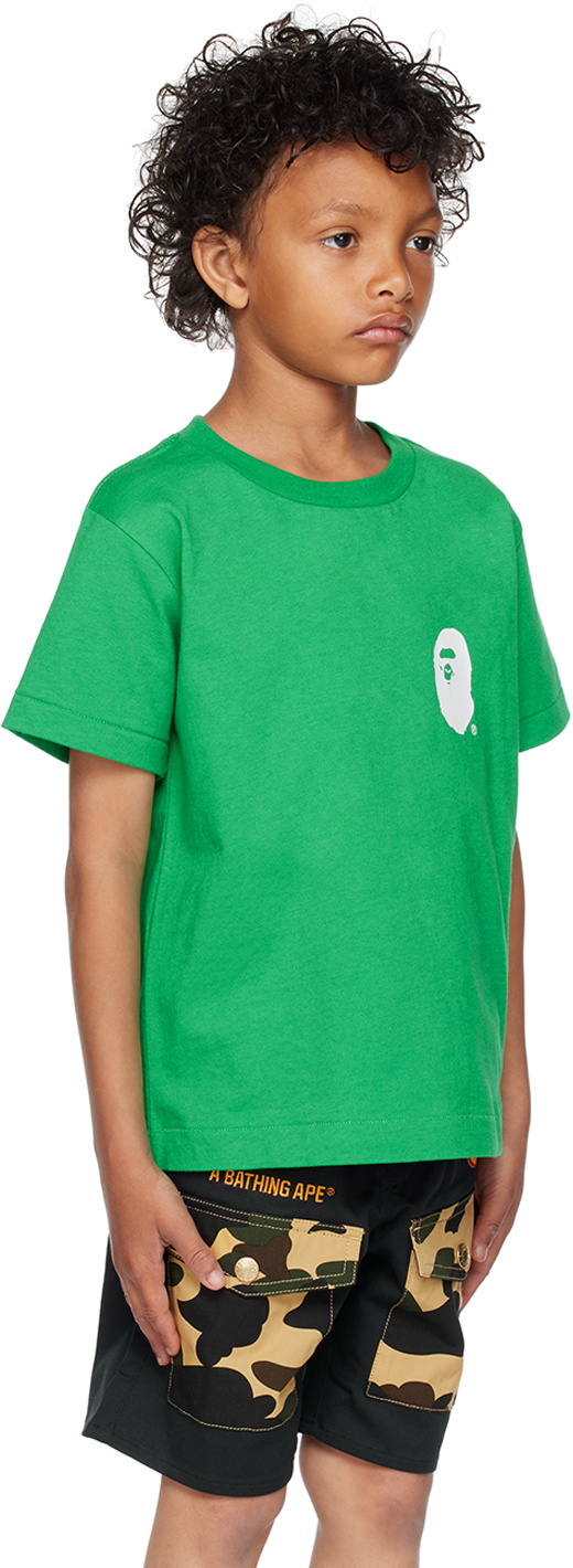 BAPE Kids Green Lettered T-Shirt A Bathing Ape