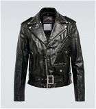 Sacai - x Schott studded leather jacket