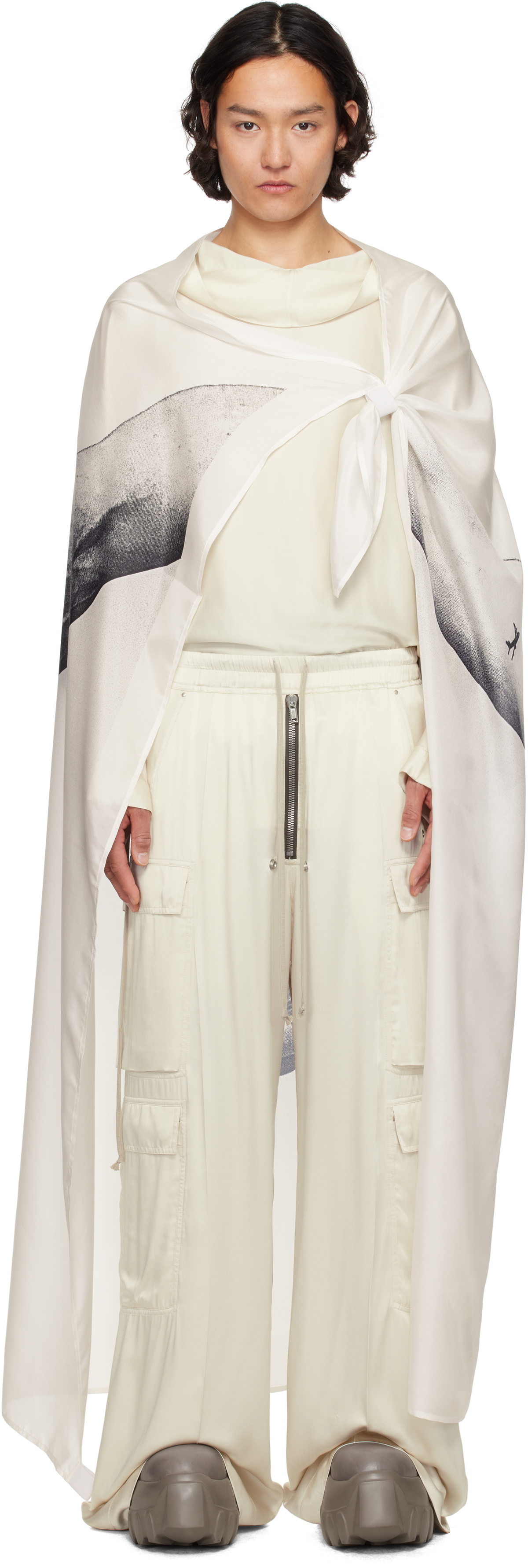 Rick Owens Off-White Hollywood Flag Scarf Rick Owens