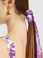 DOLCE & GABBANA Logo Stone Clip-on Earrings