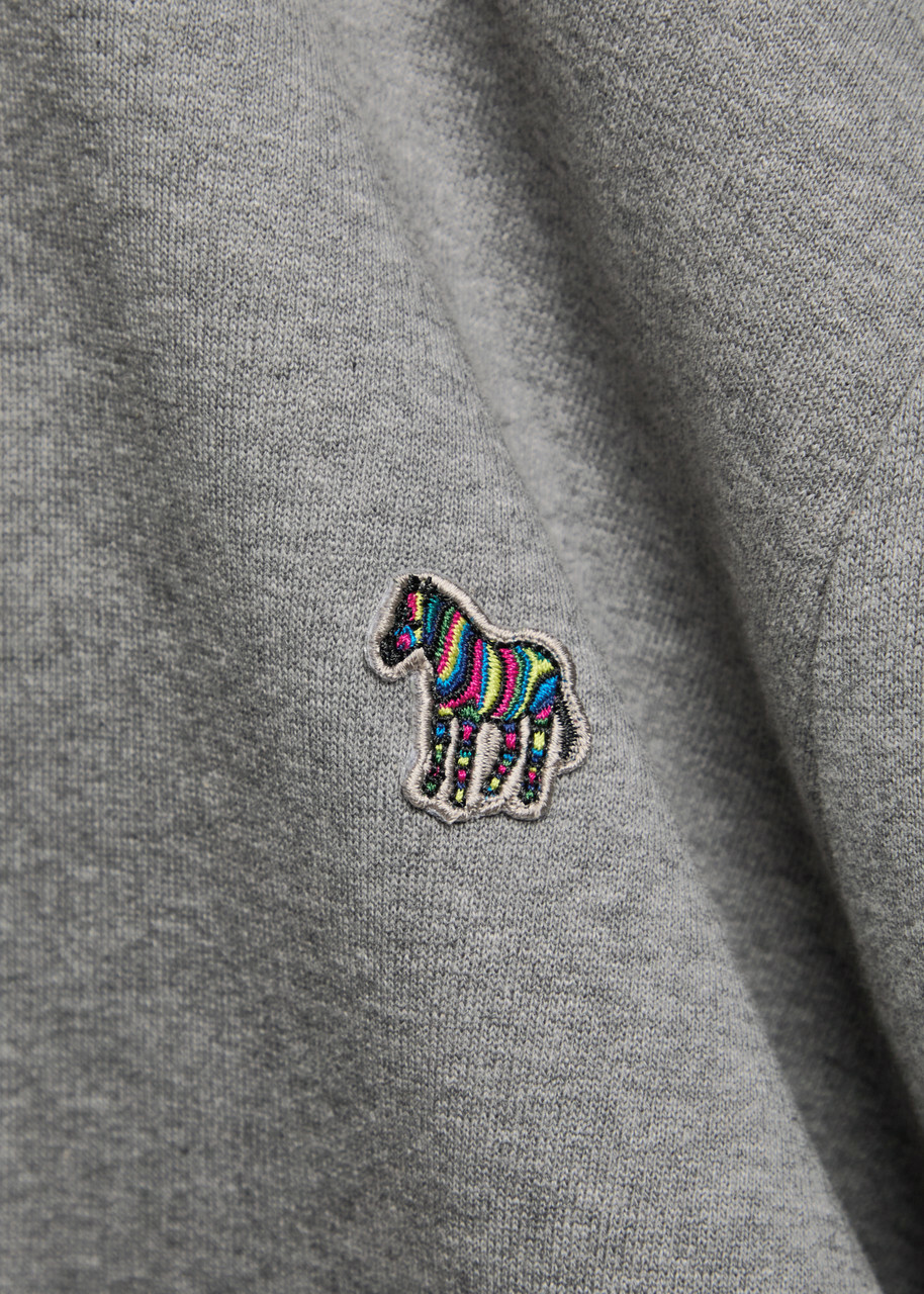 PS Paul Smith Appliquéd Hooded Cotton Sweatshirt Grey