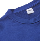 Aspesi - Garment-Dyed Loopback Cotton-Jersey Sweatshirt - Men - Cobalt blue