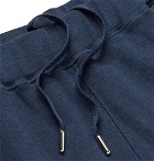 Sunspel - Tapered Brushed Loopback Cotton-Jersey Sweatpants - Men - Navy
