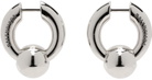 Balenciaga Silver Sharp Ball Earrings