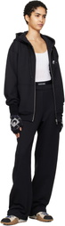 Marine Serre Black Moon Argyle Knit Fingerless Gloves