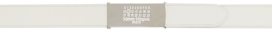 Photo: Maison Margiela Reversible Off-White Logo-Engraved Belt