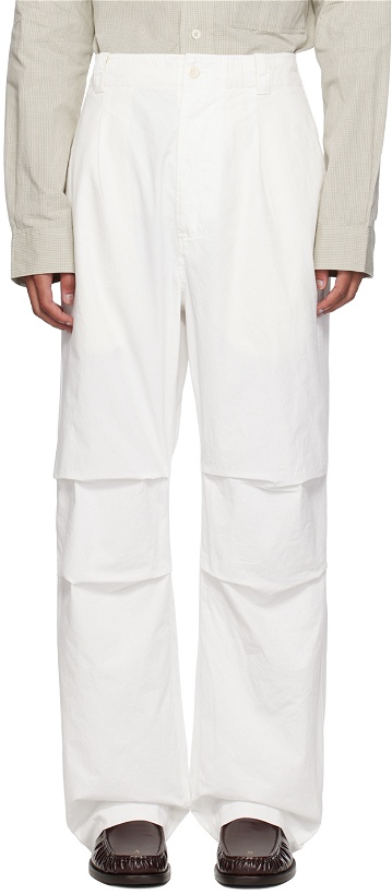 Photo: MHL by Margaret Howell Off-White Parachute Trousers