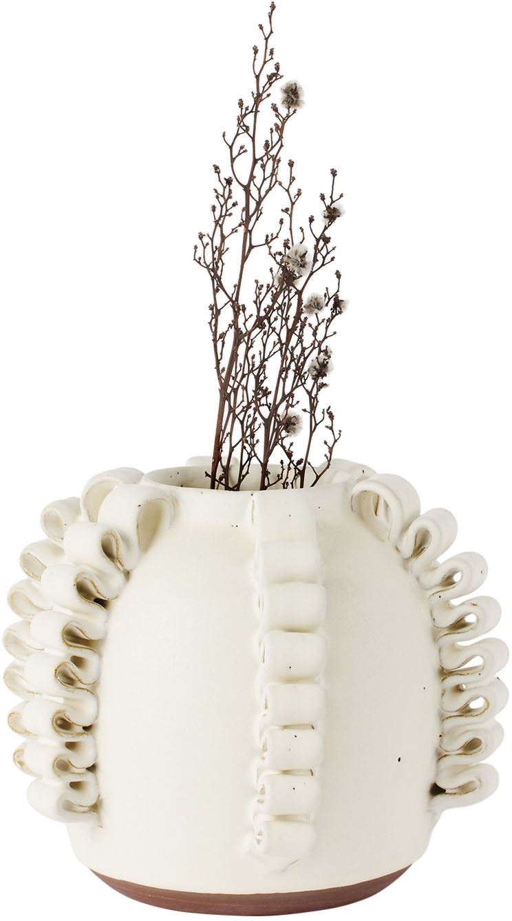 Perla Valtierra Off-White Lola Chico E Vase