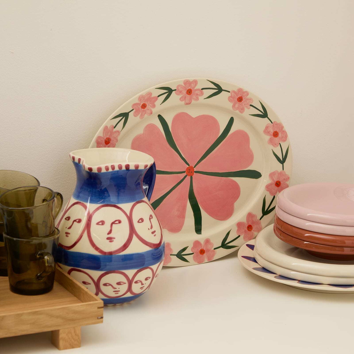 HAY x Emma Kohlmann La Pittura Oval Serving Platter in Josephine 