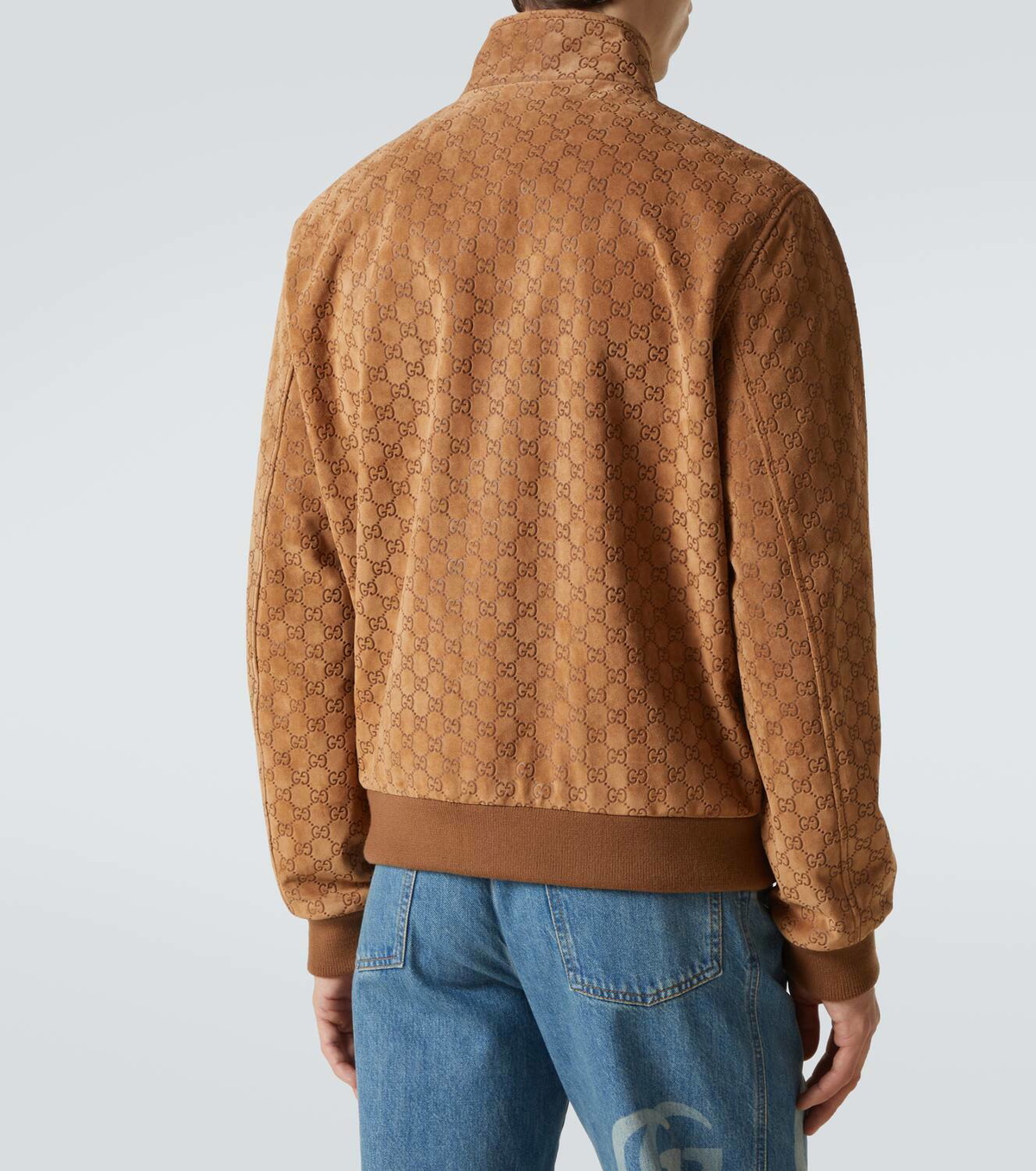 Gucci GG suede bomber jacket