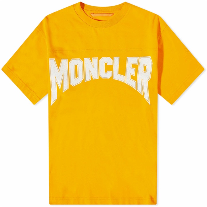 Photo: Moncler Men's Arch Logo T-Shirt in Orange