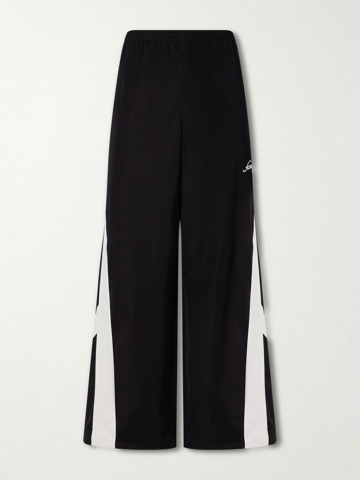 Acne Studios - Wide-Leg Cotton-Blend Sweatpants - Black