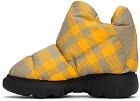 Burberry Yellow Check Pillow Boots