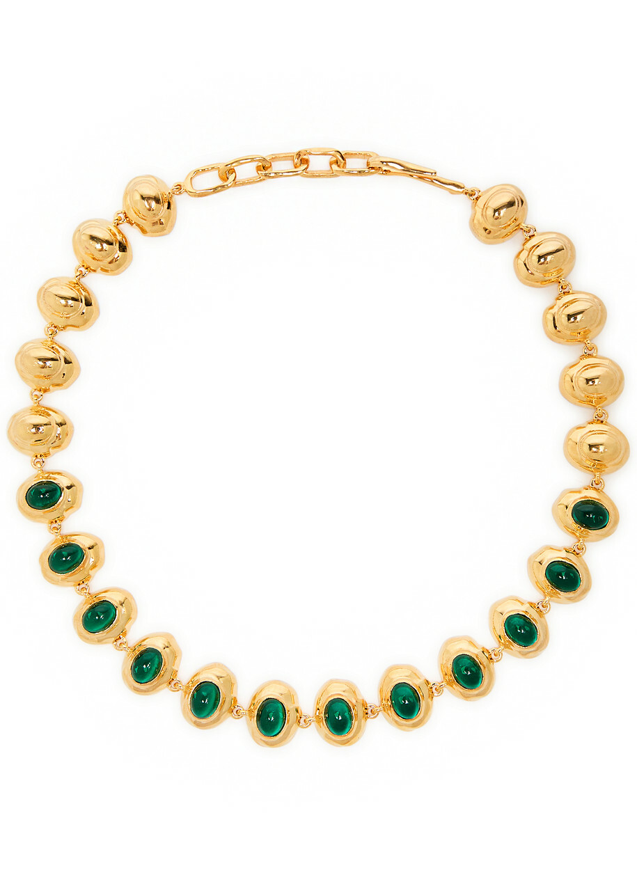 Joanna Laura Constantine Wave Crystal-embellished 18kt Gold-plated Choker - One Size