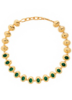 Joanna Laura Constantine Wave Crystal-embellished 18kt Gold-plated Choker - One Size