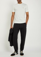 Emporio Armani Logo-embroidered Cotton T-shirt White