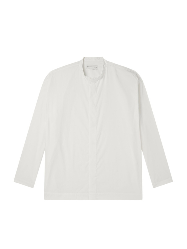 Photo: Studio Nicholson - Grandad-Collar Cotton-Poplin Shirt - White