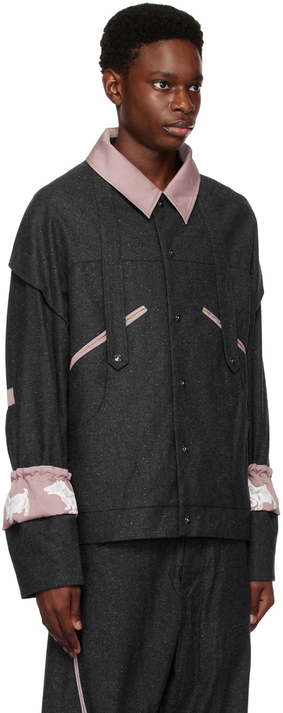 Kiko Kostadinov Gray & Beige Xolo Jacket Kiko Kostadinov