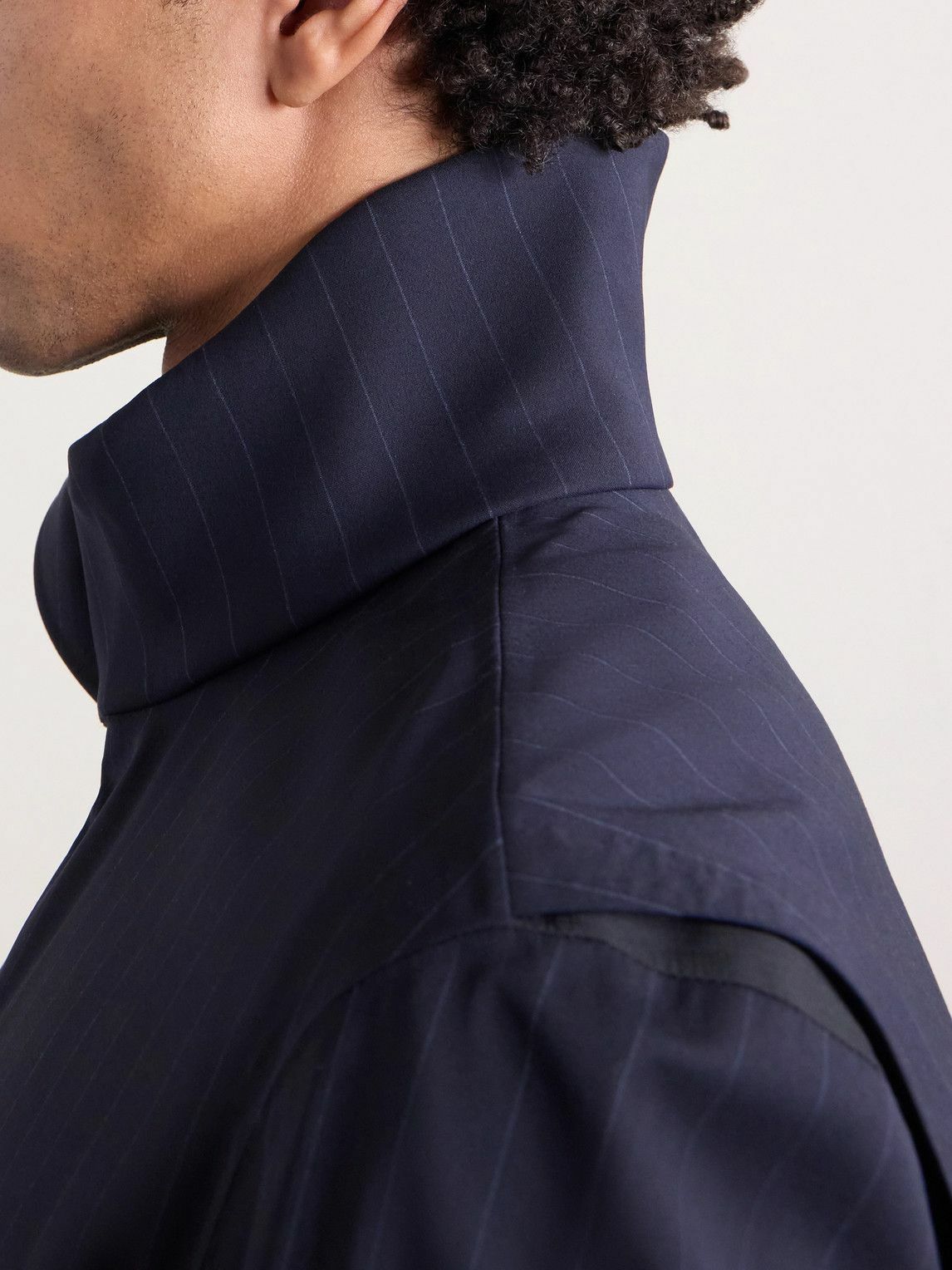 SEASE - Wind Seeker Pinstriped Virgin Wool-Blend Jacket - Blue