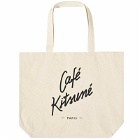 Maison Kitsuné Cafe Kitsuné Tote Bag in Latte