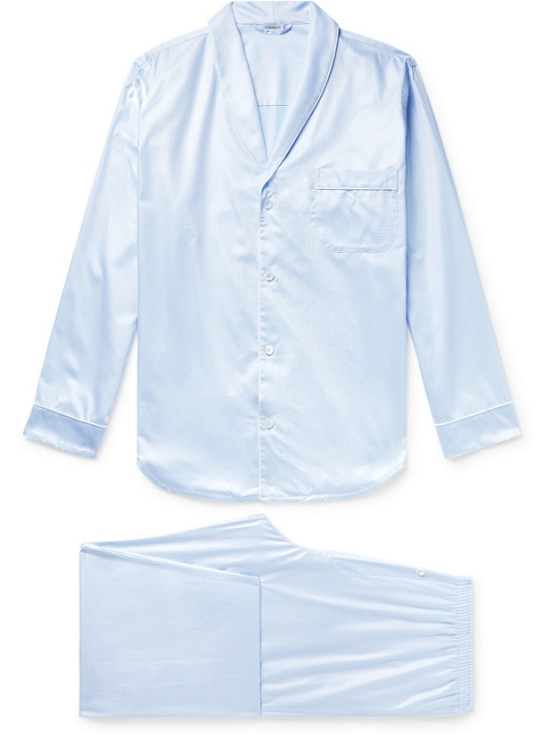 Photo: ZIMMERLI - Cotton-Jacquard Pyjama Set - Blue - S