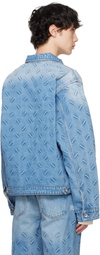 Who Decides War Blue Thread Plate Denim Jacket