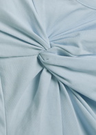 Good American Twist-effect Stretch-cotton T-shirt Light Blue