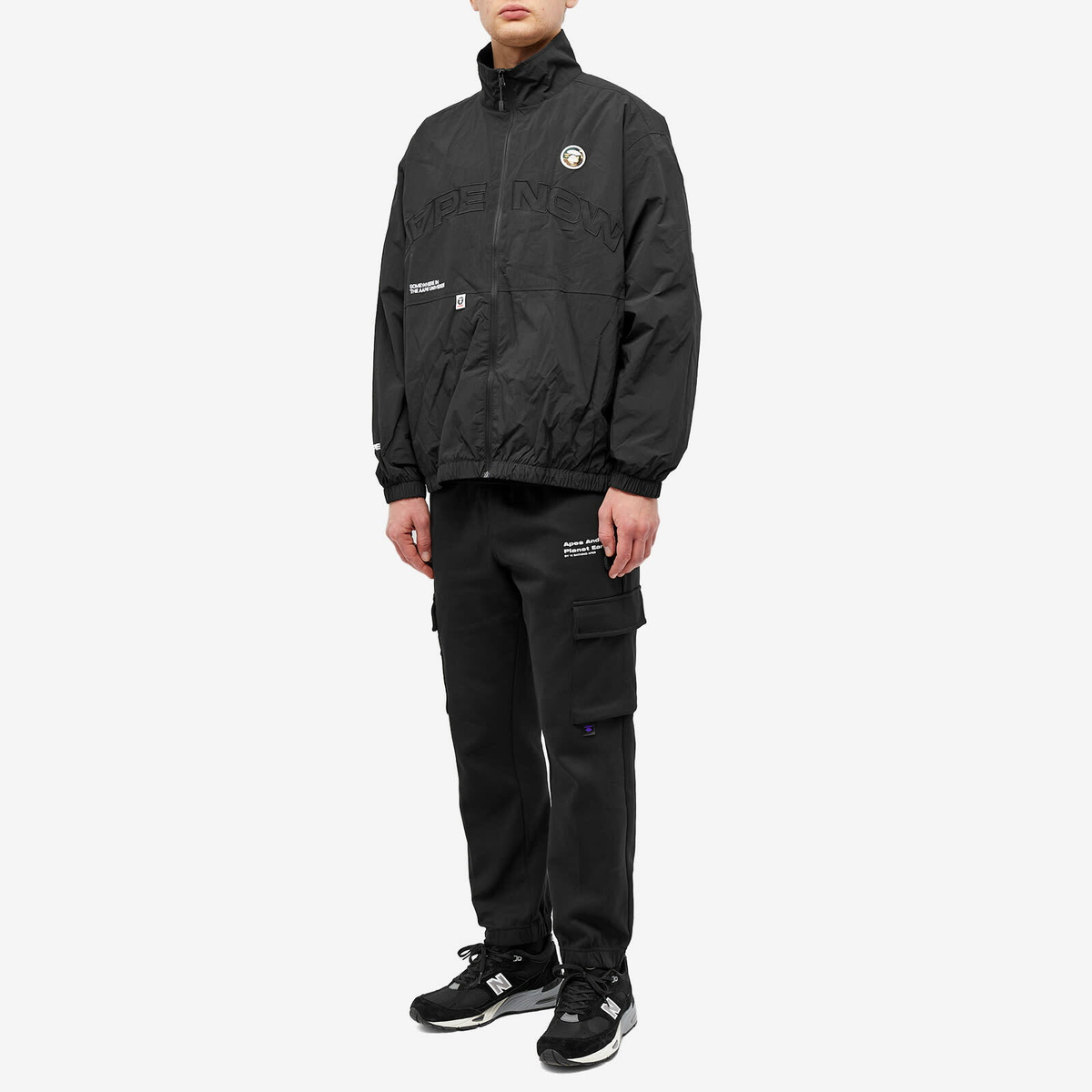 Men's AAPE Now Nylon Sport Jacket in Black AAPE by A Bathing Ape