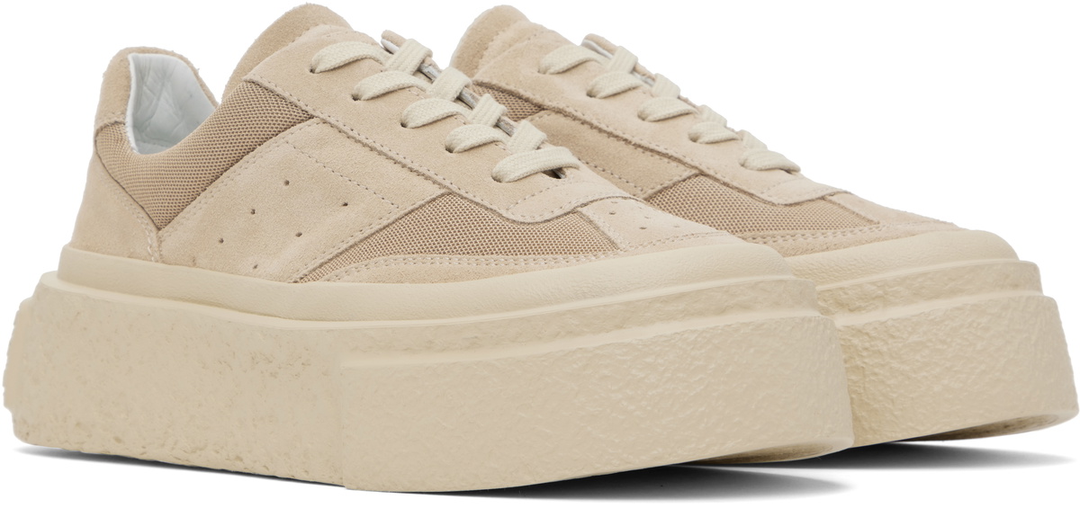 MM6 Maison Margiela Beige Chunky Gambetta Sneakers MM6 Maison Margiela