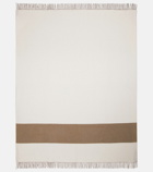 Brunello Cucinelli - Cashmere blanket with block stripe