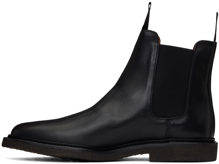 Common Projects Black Leather Chelsea Boots