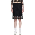 SHUSHU/TONG Black Flared Midi Skirt