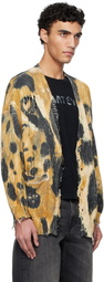 R13 Yellow & Black Printed Oversized Cardigan